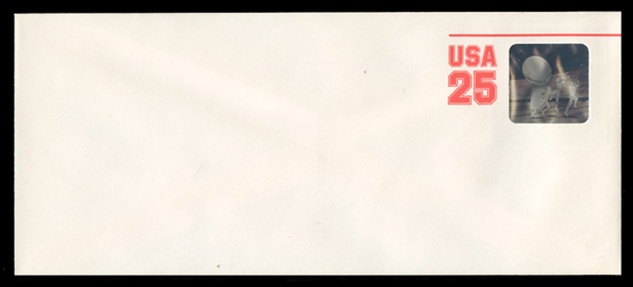 U.S. Scott # U 618 1990 25c Football Hologtam - Mint Envelope, UPSS Size 23