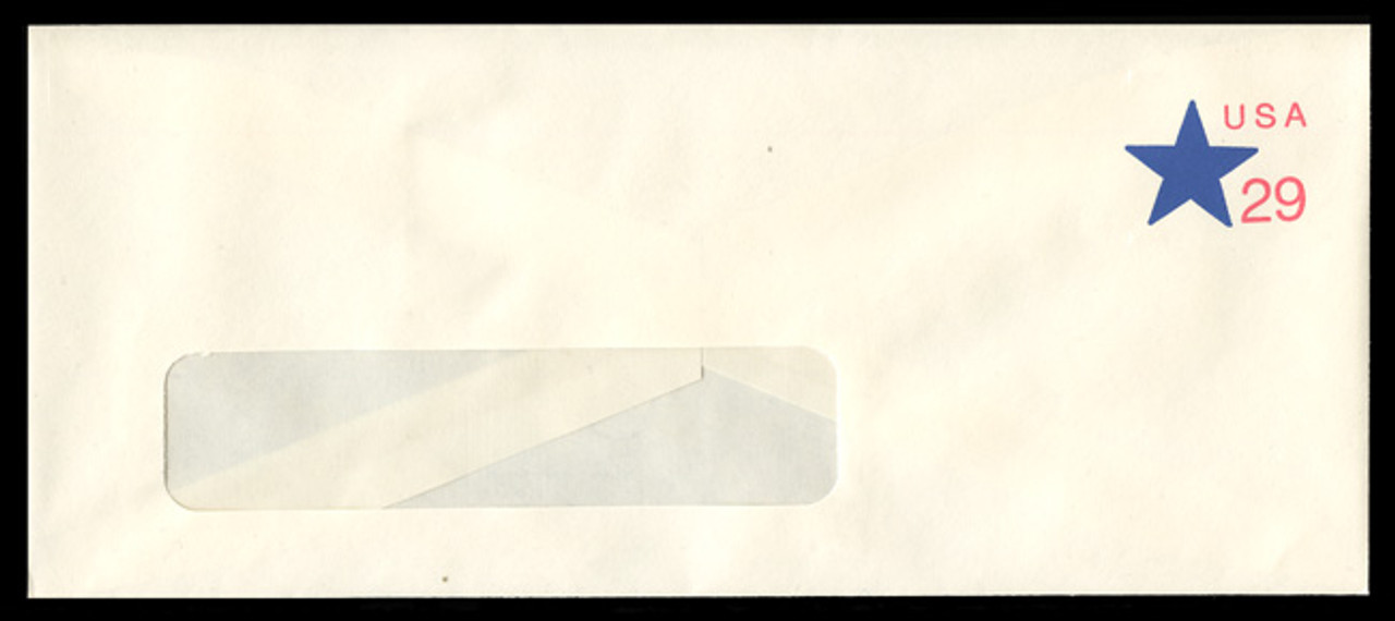 U.S. Scott # U 619 1991 29c Star & U.S.A. - Mint Envelope, UPSS Size 23-WINDOW