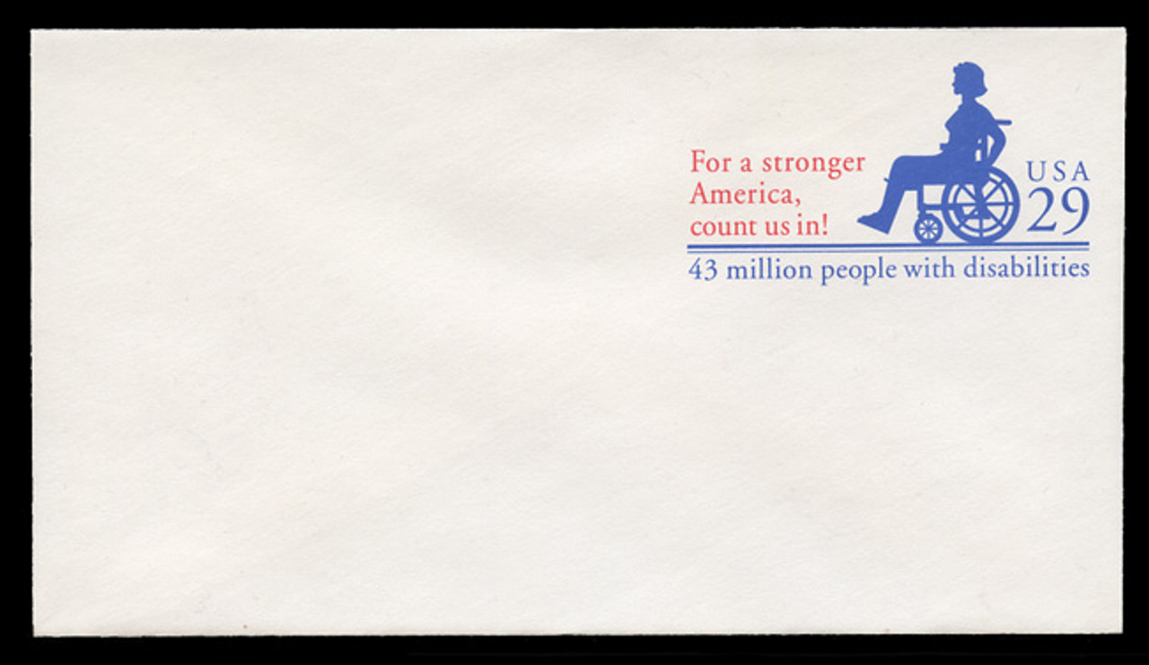 U.S. Scott # U 629 1992 29c Americans with Disabilities - Mint Envelope, UPSS Size 12