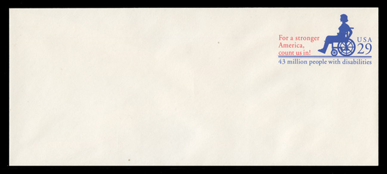 U.S. Scott # U 629 1992 29c Americans with Disabilities - Mint Envelope, UPSS Size 23