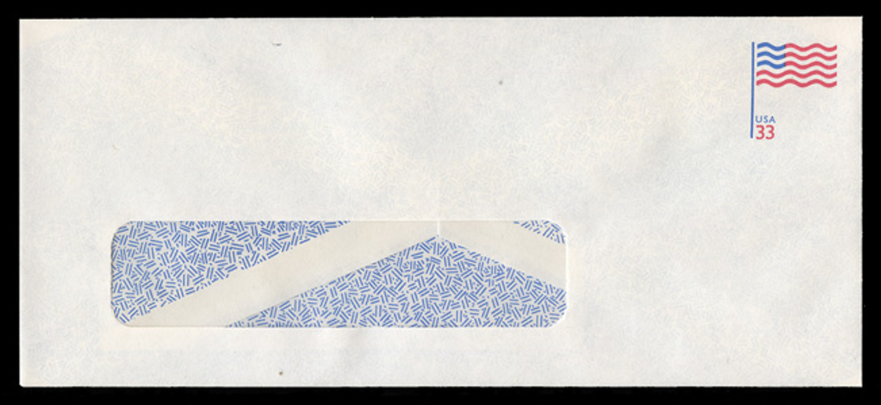 U.S. Scott # U 643 1999 33c U.S. Flag with Blue Flagpole - Mint Envelope, UPSS Size 21-WINDOW