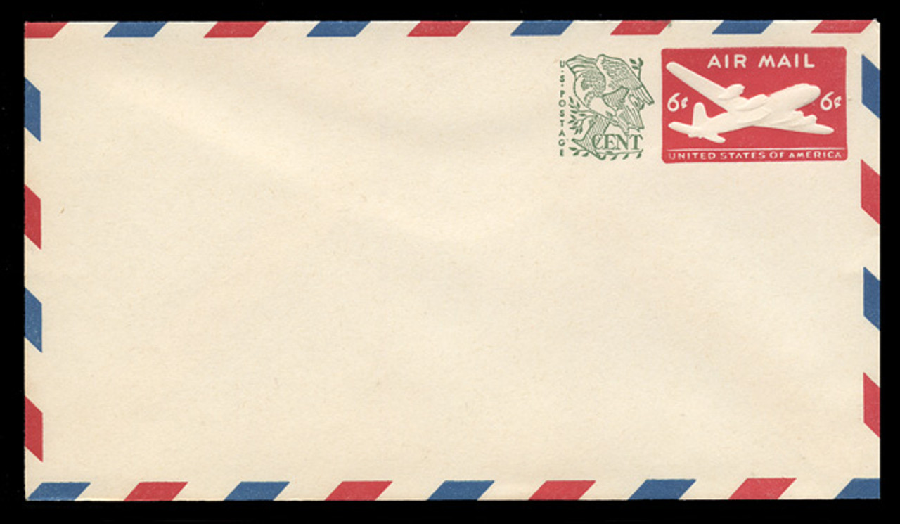 U.S. Scott # UC 30 1958 6c (UC18) + 1c DC-4 Skymaster, Type 1 - Mint Envelope, UPSS Size 13