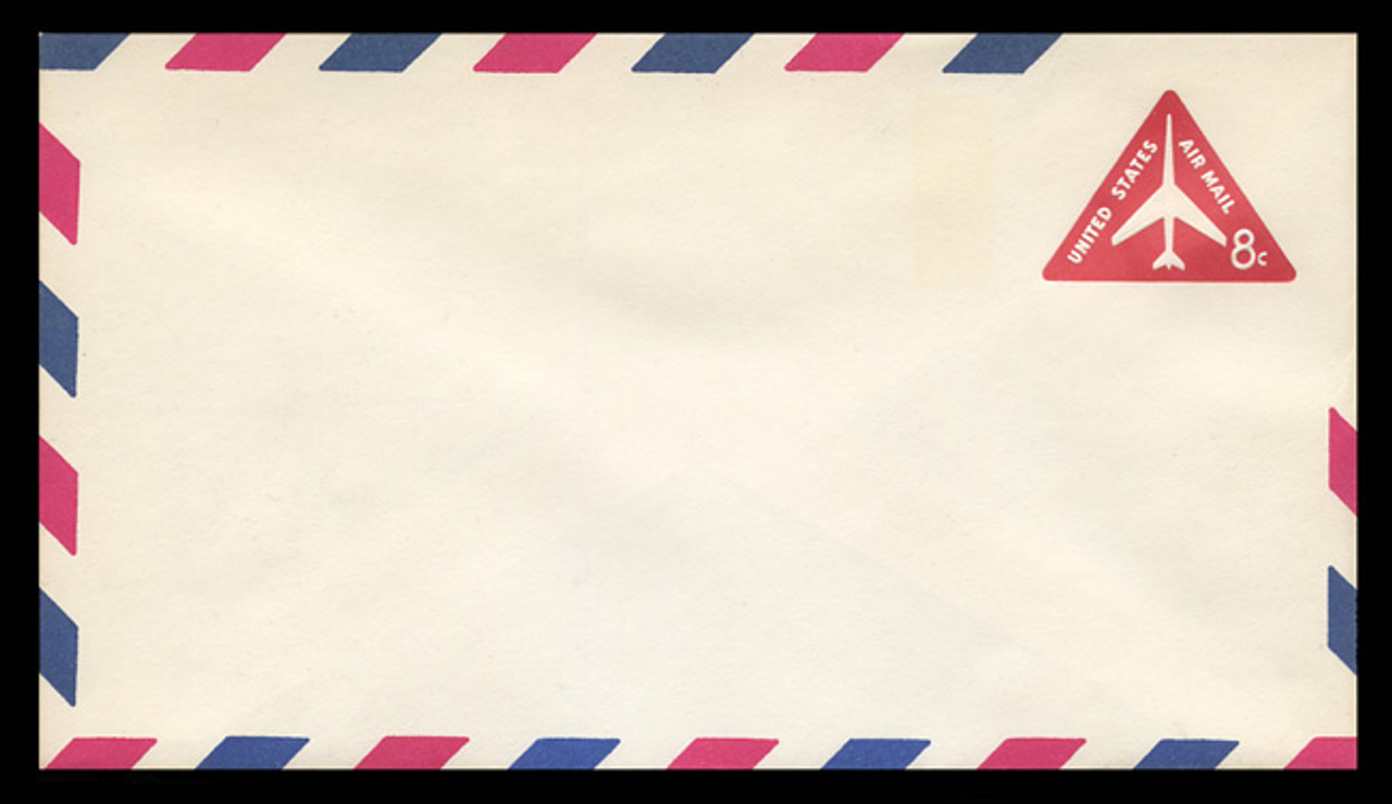 U.S. Scott # UC 37a 1965 8c Jet Airliner, Red, "Tagged" - Mint Envelope, UPSS Size 12
