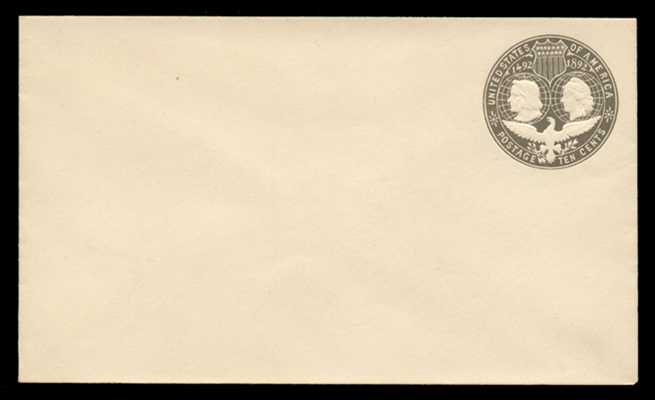 U.S. Scott # U 351, 1893 10c Columbian, slate brown on white - Mint Envelope, UPSS Size 11