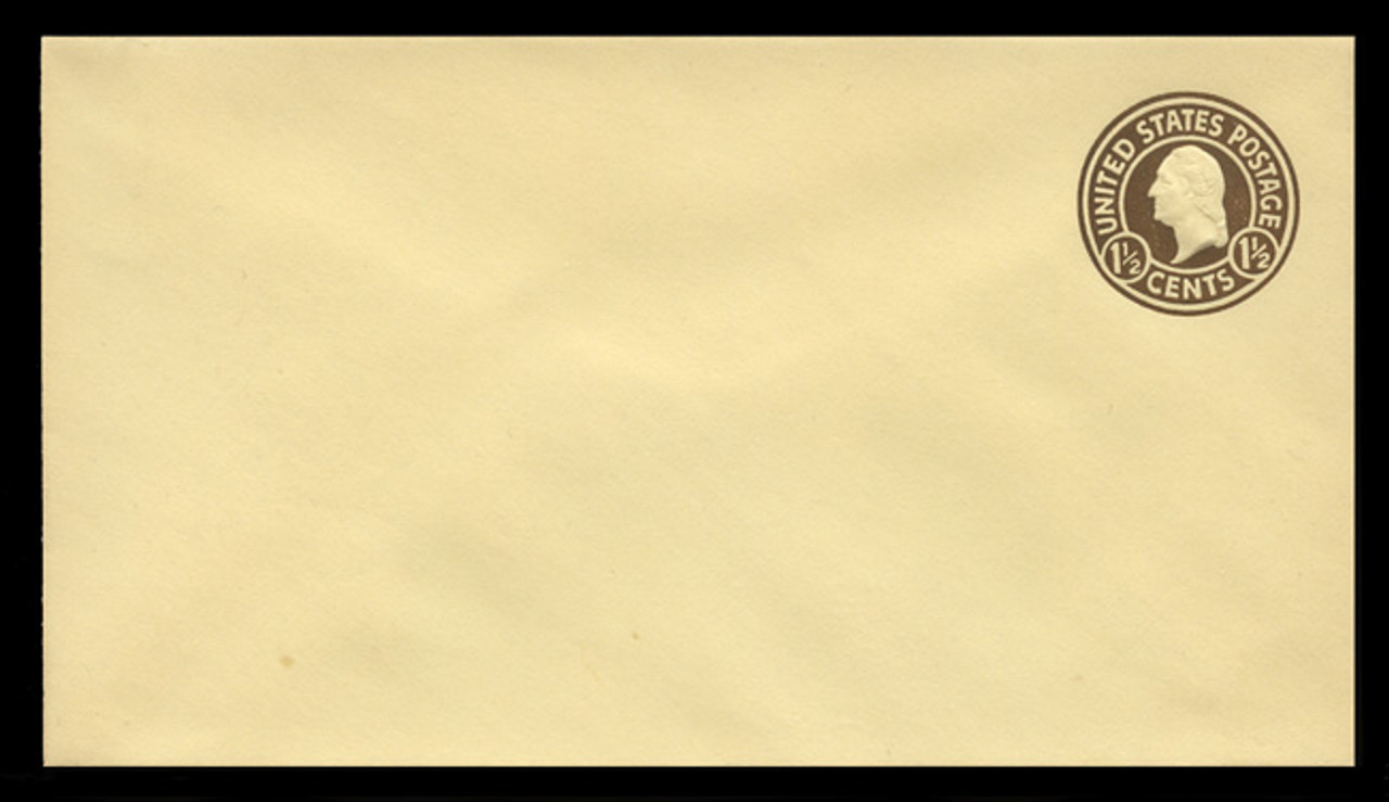 U.S. Scott # U 482, 1925 1½c Washington, brown on amber, Die 1 - Mint Envelope, UPSS Size 10