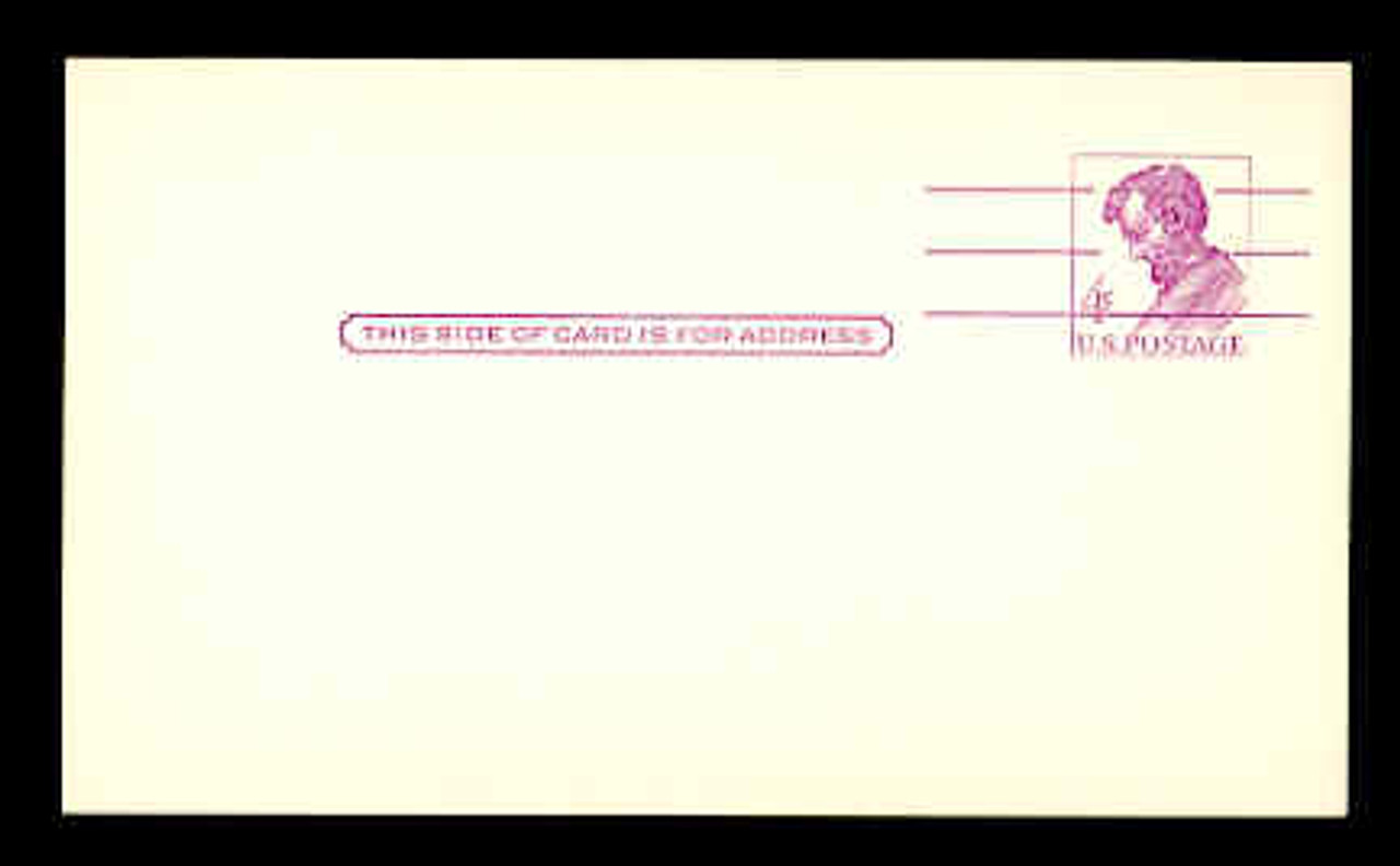 U.S. Scott # UX  48  T1, 1962 4c Abraham Lincoln, Precancelled - Mint Postal Card (See Warranty)