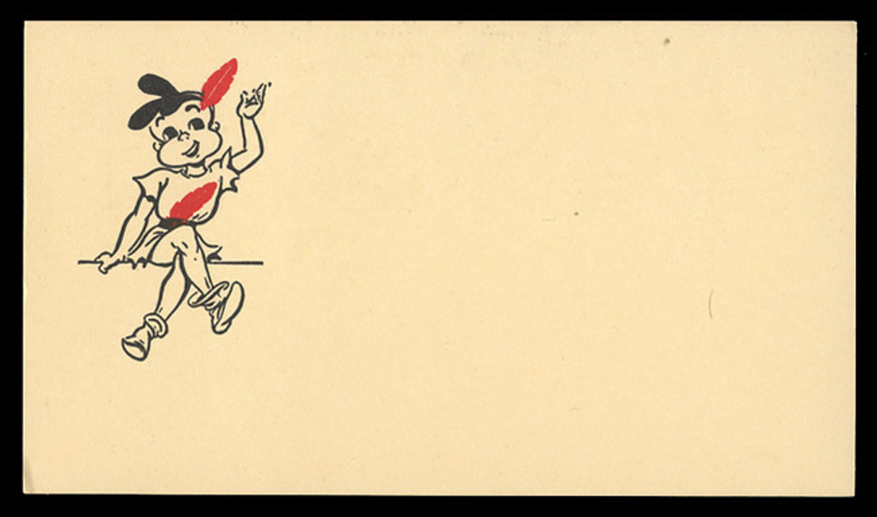 Peter Pan-like figure on Corresppondence Card (On Scott #UX38) - Est. period of use, early 1950s.