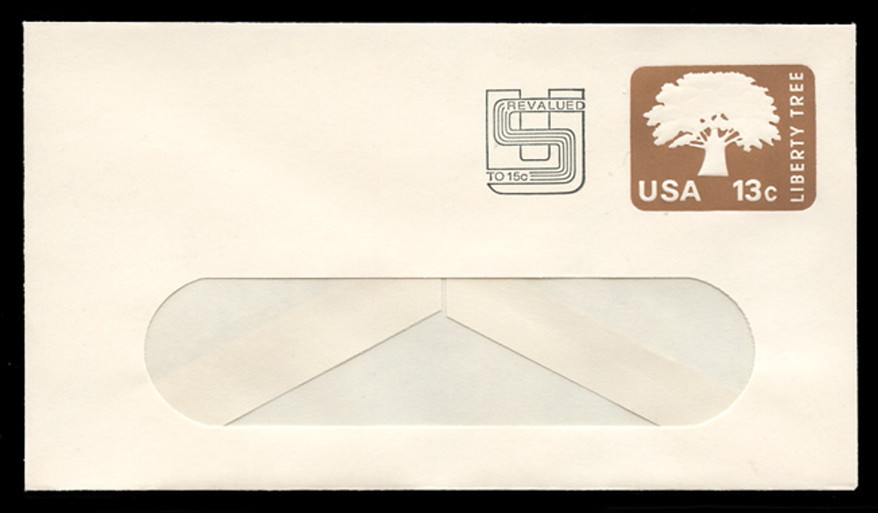 U.S. Scott # U 588/12-WINDOW, UPSS #3628/49A 1978 15c Liberty Tree (U576) Revalued to 15c from 13c - Mint (See Warranty)