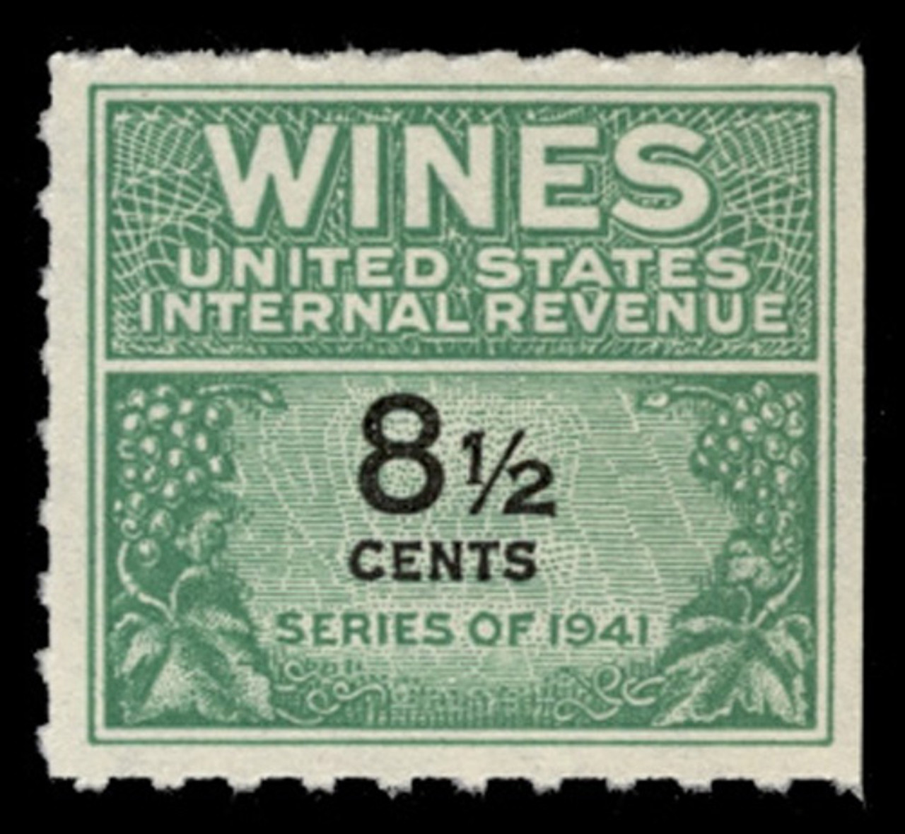 U.S. Scott #RE184, 1951 8 1/2c Wine Stamp