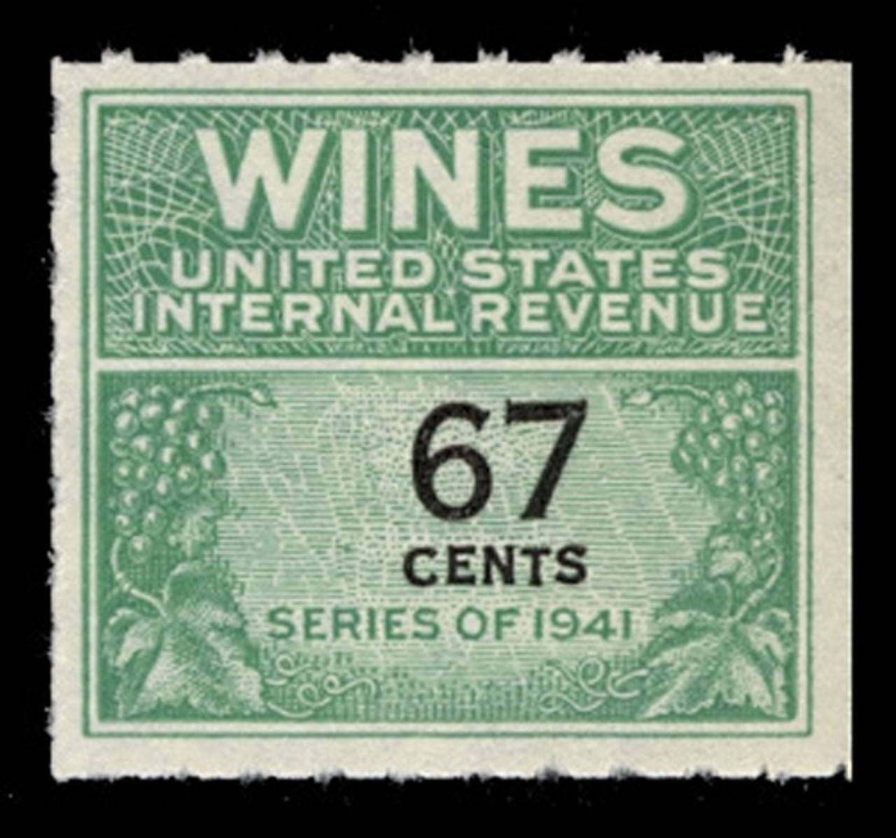 U.S. Scott #RE192, 1951 67c Wine Stamp