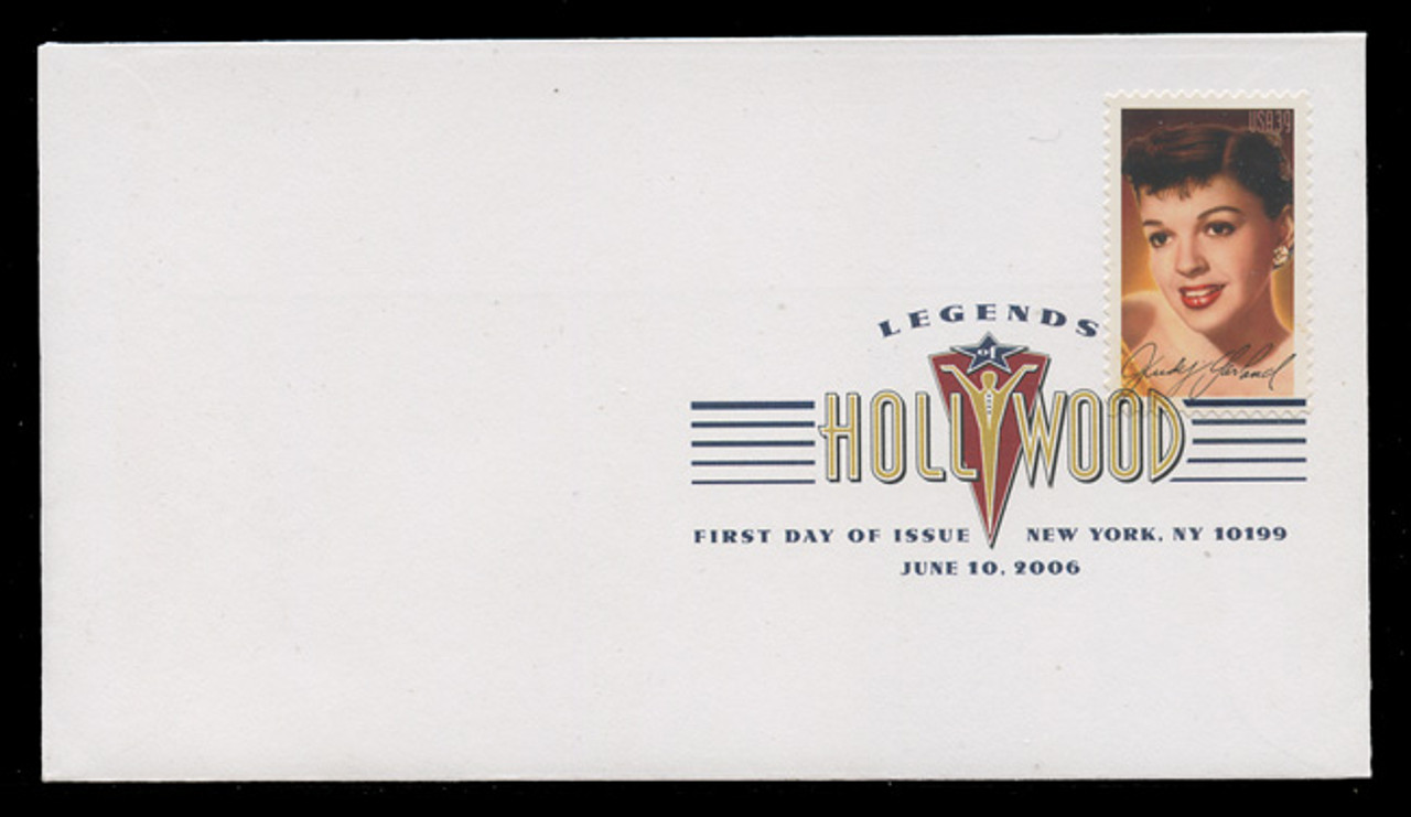 U.S. Scott #4077, 2006 37c Legends of Hollywood - Judy Garland First Day Cover.  Digital Colorized Postmark