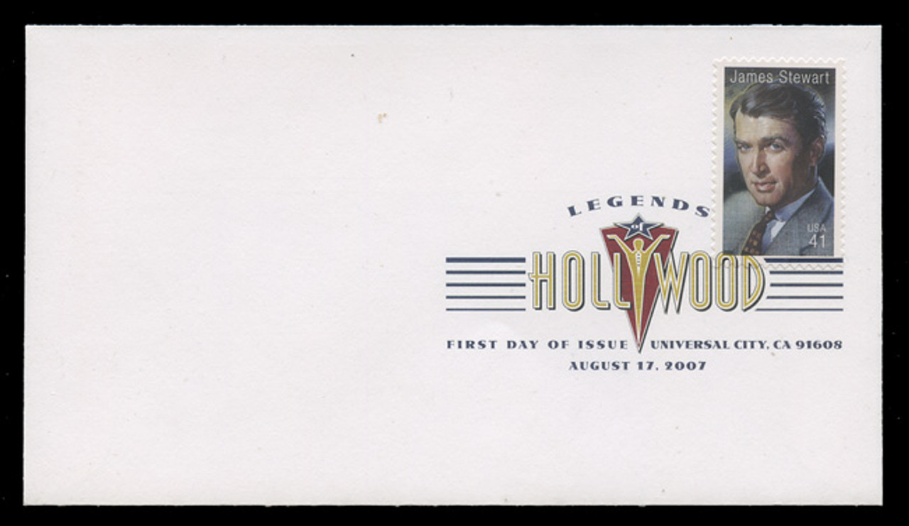 U.S. Scott #4197, 2007 41c Legends of Hollywood - James Stewart First Day Cover.  Digital Colorized Postmark