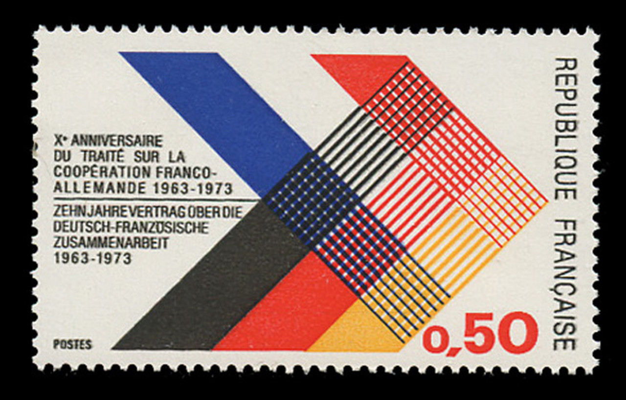 FRANCE Scott # 1357, 1973 Franco-Geman Cooperation Treaty