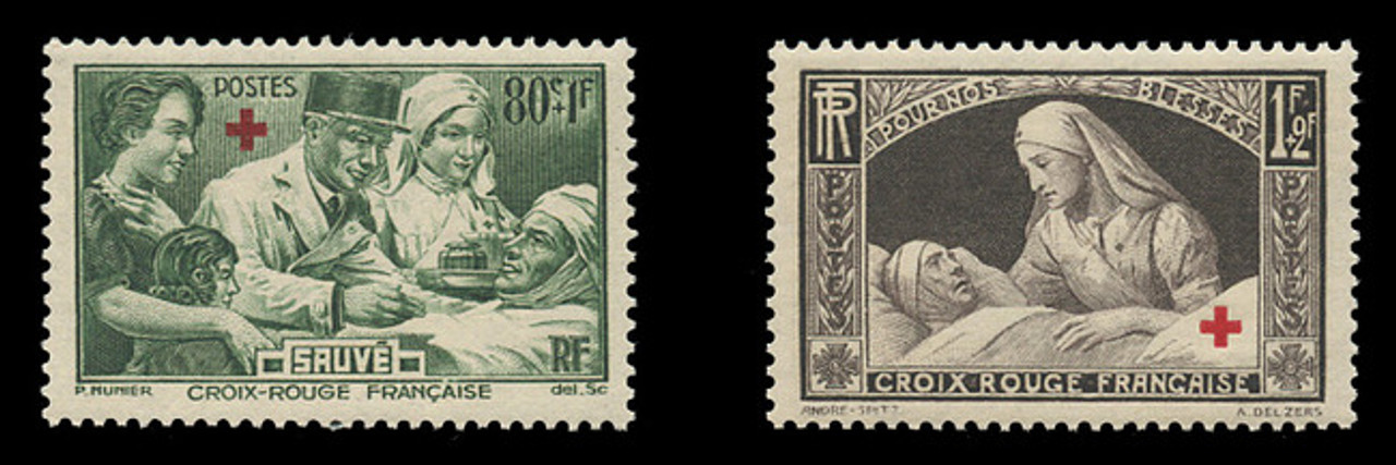 FRANCE Scott # B 101-2, 1940 Red Cross (Set of 2)