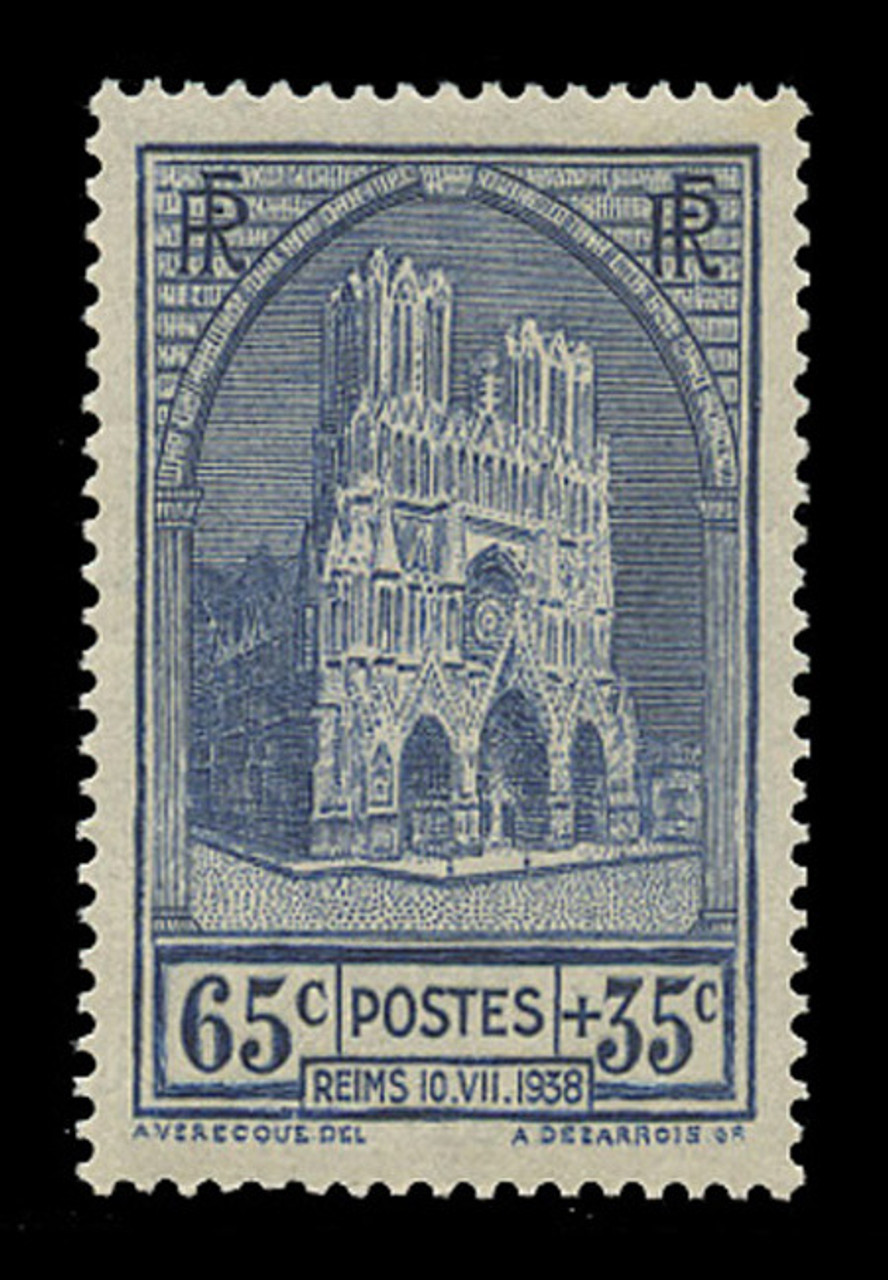 FRANCE Scott # B  74, 1938 Reconstruction of Reums Cathedral