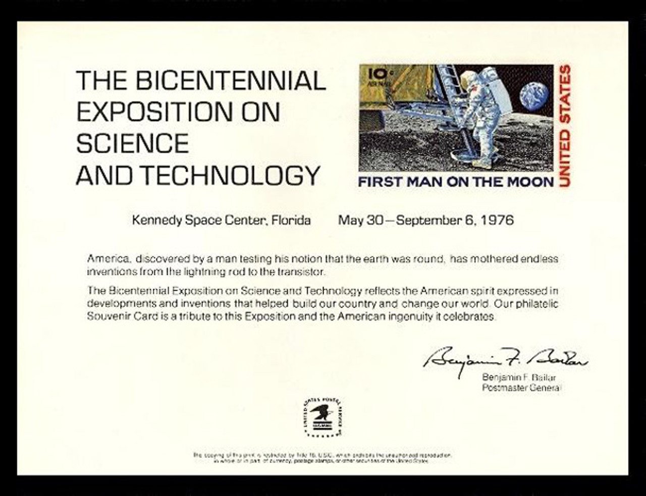 Brookman PS20/Scott SC48 1976 Science and Technology Souvenir Card