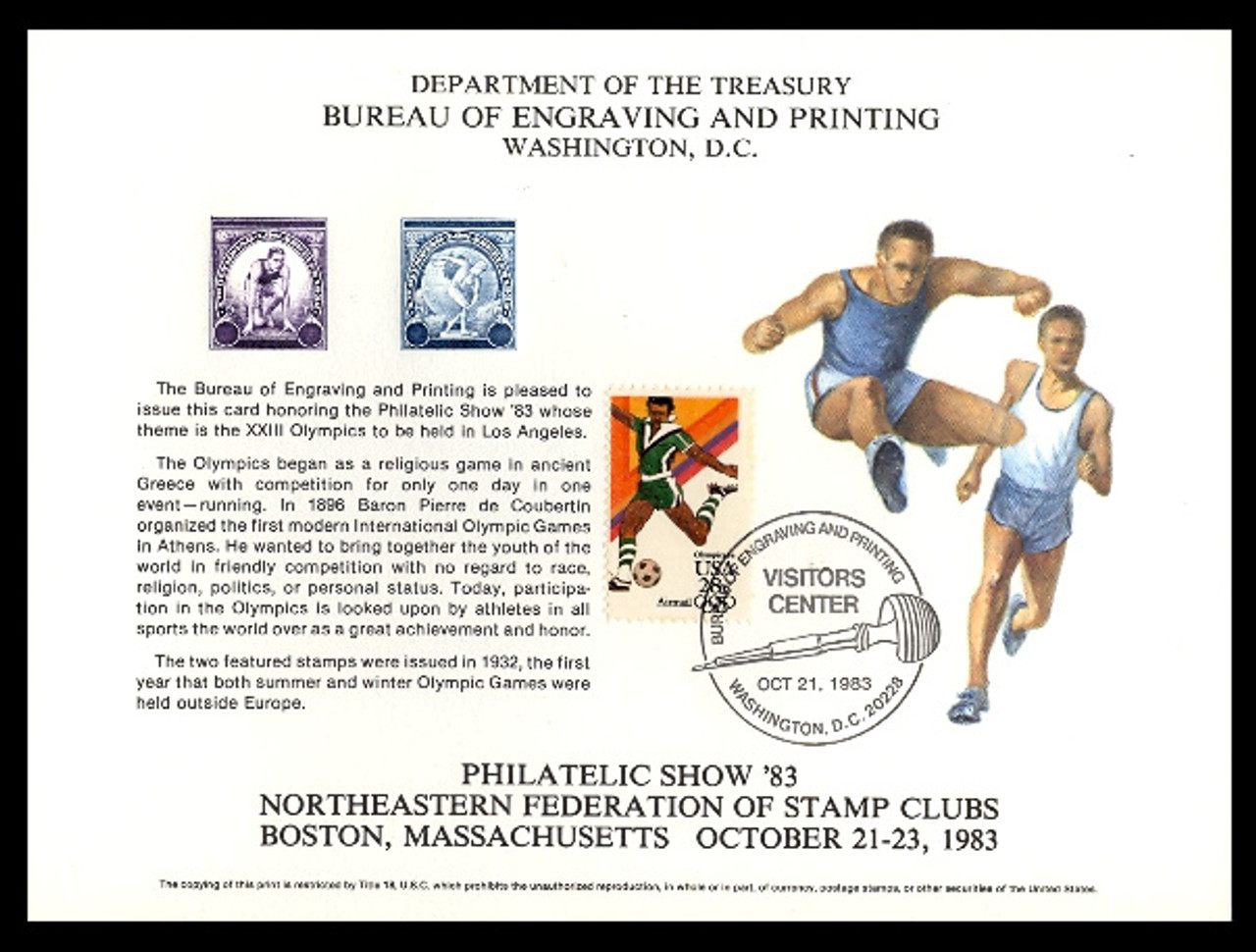 Brookman B 62/Scott SC89 1983 Philatelic Show '83