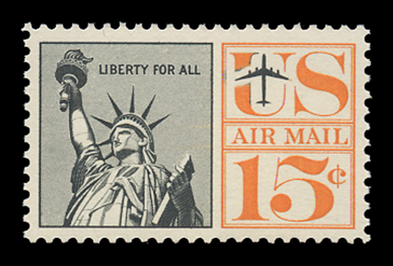 U.S. Scott # C  63, 1959 15c Statue of Liberty, Redrawn