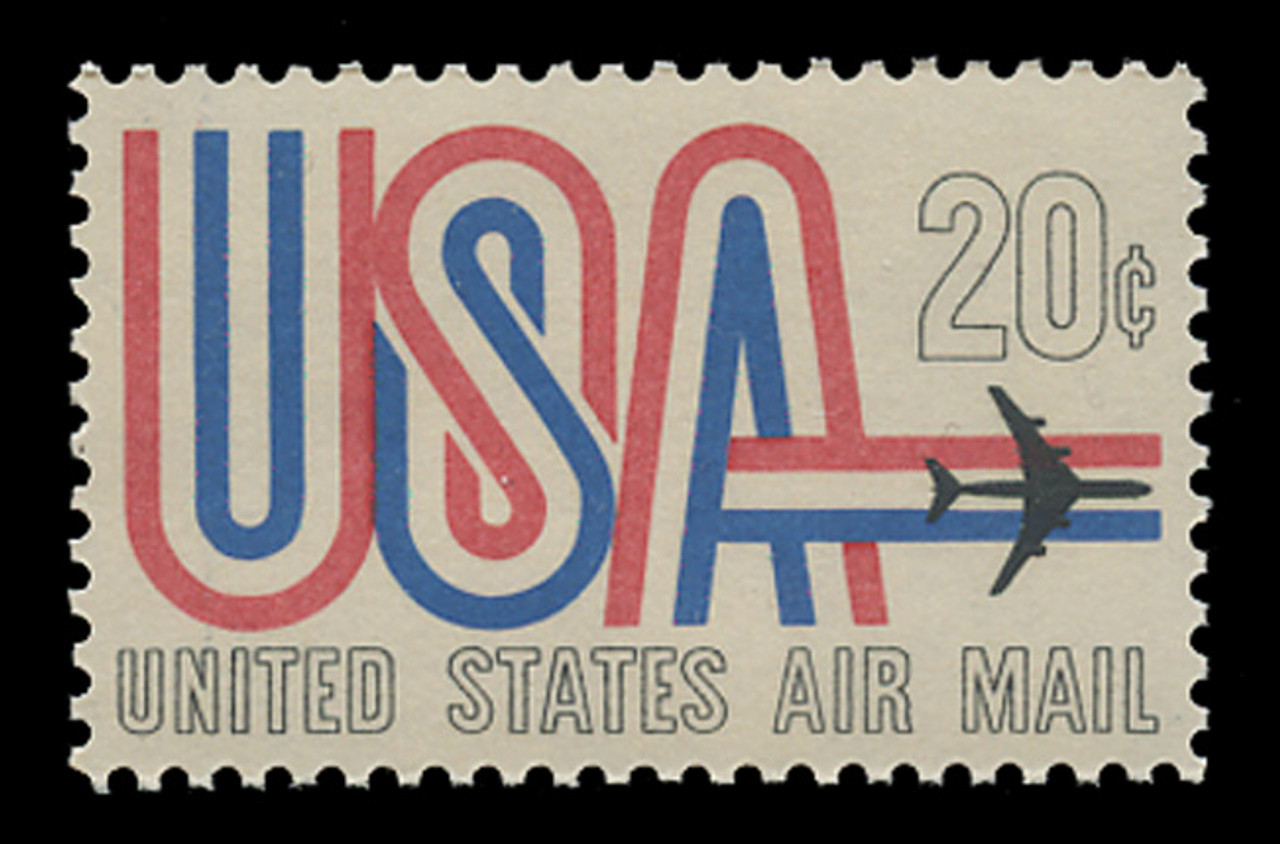 U.S. Scott # C  75, 1968 20c U.S.A and Jet