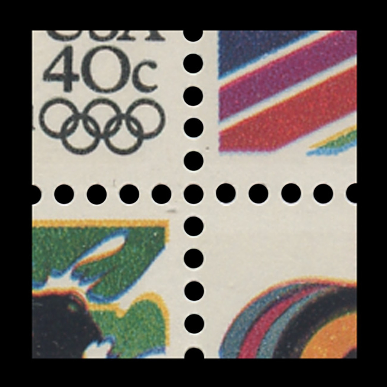 U.S. Scott # C 105 - 8, 1983 40c Summer Olympics, 1984 Issue (Block of 4) - Perf. 11.2 Bullseye