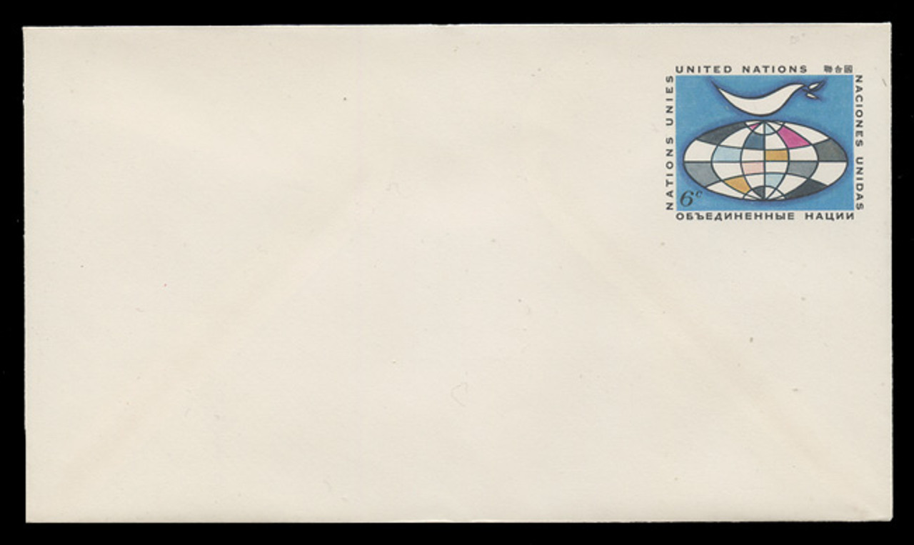 U.N.N.Y. Scott # U  4 S, 1969 6c Globe & Weather Vane - Mint Envelope, Small Size