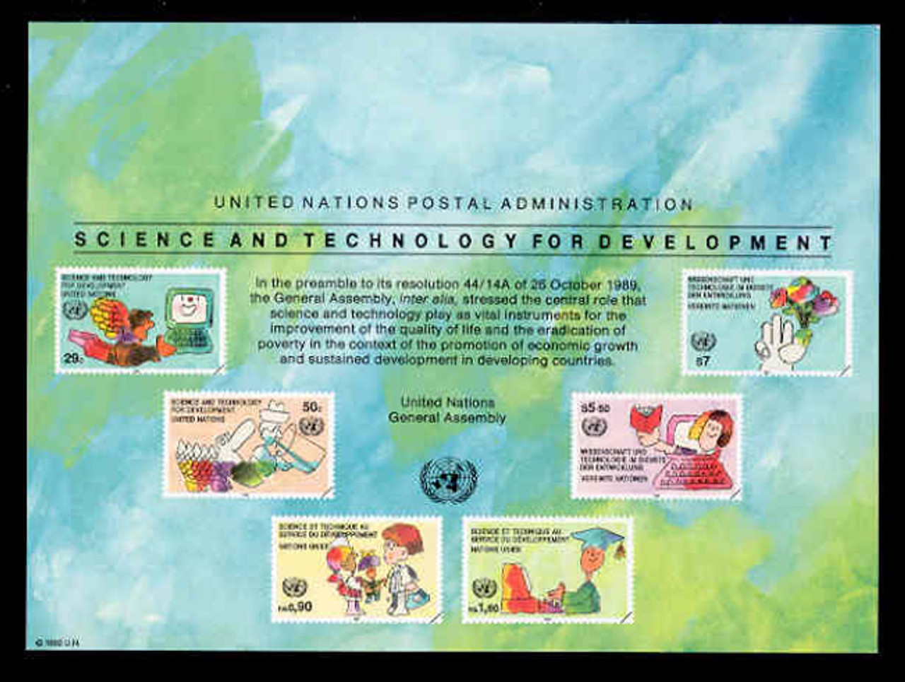 U.N. Souvenir Card # 42 - Science and Technology for Development