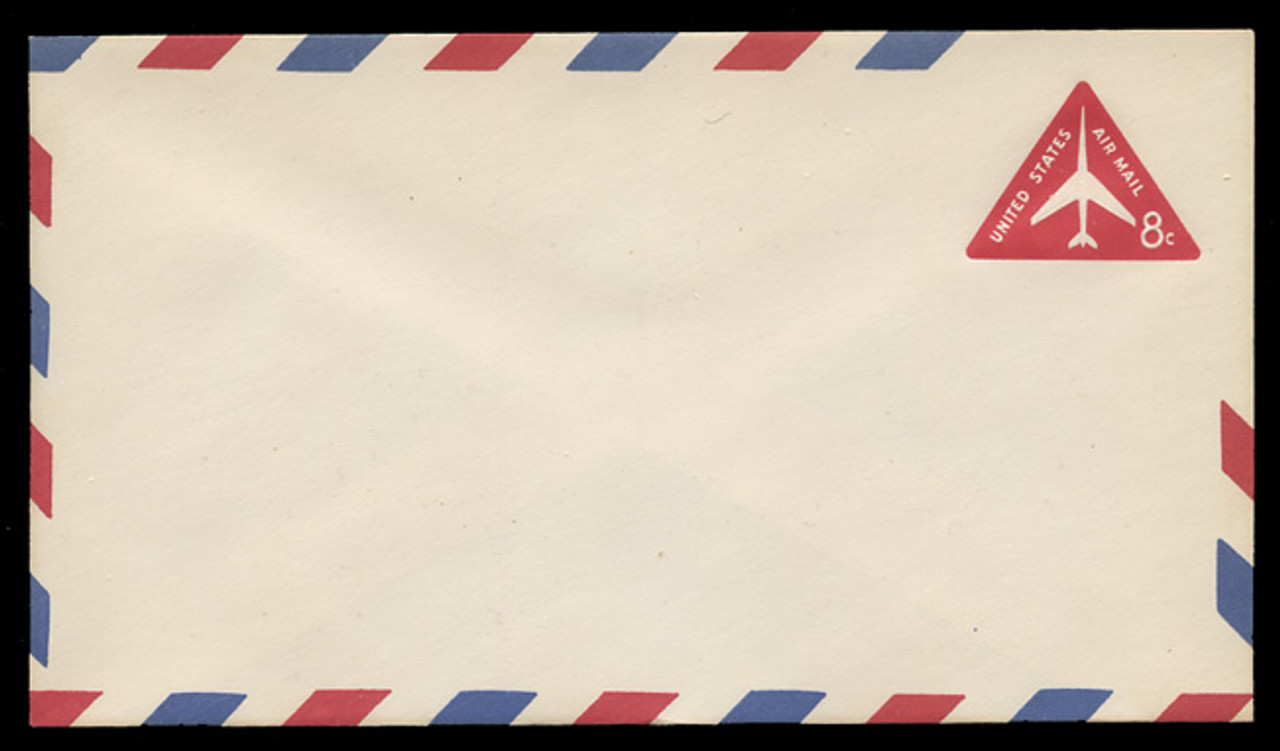 U.S. Scott # UC 37/12, UPSS #AM95/49C 1962 8c Red Jet in Triangle, Border Type f/6, Carmine Lozenges - Mint (See Warranty)