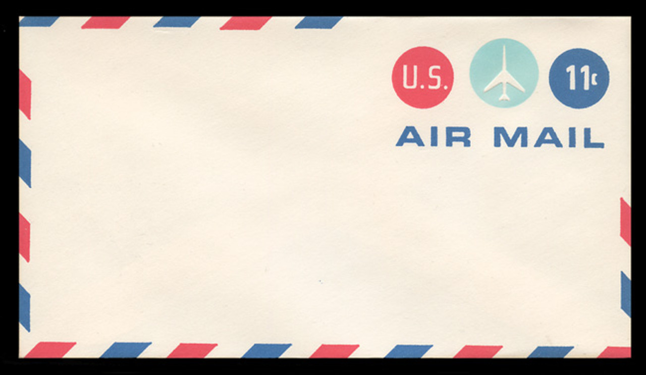 U.S. Scott # UC 43/12, UPSS #AM103/48A 1971 11c Jet Plane in Center Circle, Border Type f/6  - Mint (See Warranty)