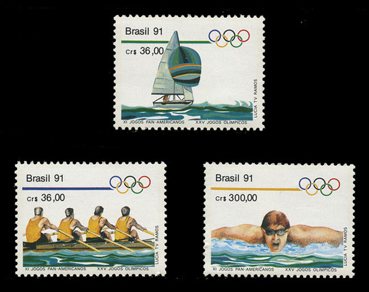 BRAZIL Scott # 2306-8, 1991 11th Pan-American Games (Set of 3)