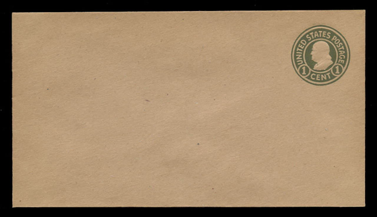 U.S. Scott # U 424/10, UPSS #2134/UNWMKD. 1915-32 1c Franklin, green on manila, Die 1 - Mint (See Warranty)