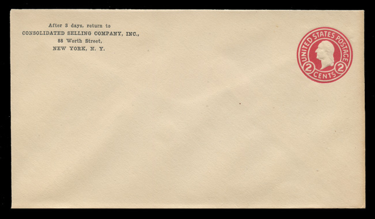 U.S. Scott # U 429f/13, UPSS #2265/27 1915-32 2c Washington, carmine on white, Die 7 - Mint (See Warranty)