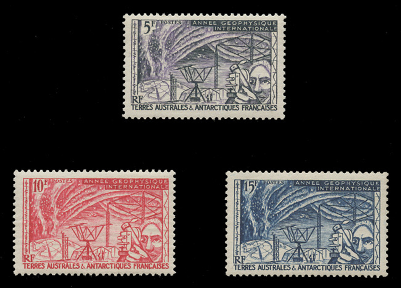 FSAT Scott #   8-10, 1957 Polar Observation (Set of 3)