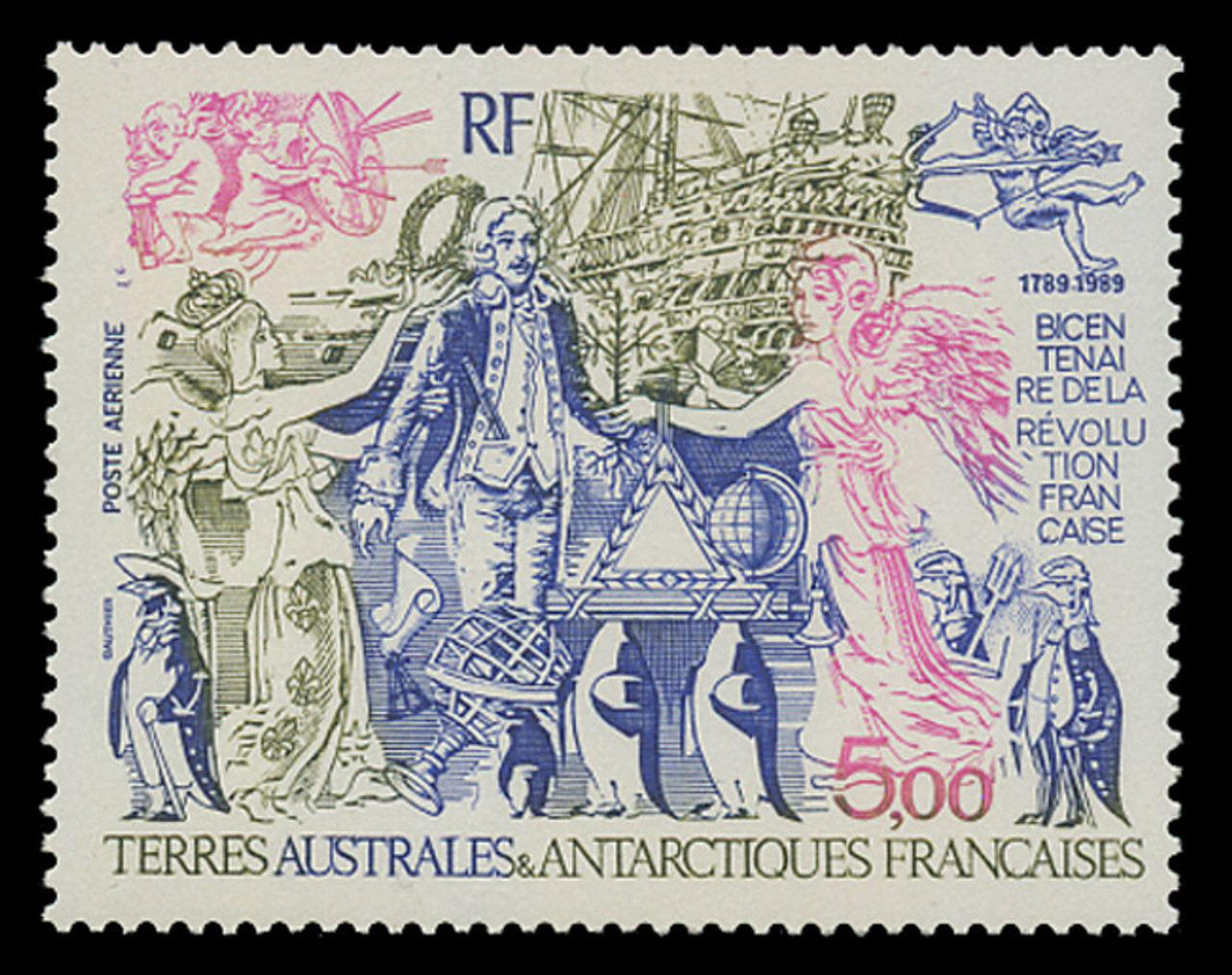 FSAT Scott # C 106, 1989 French Revolution Bicentennial