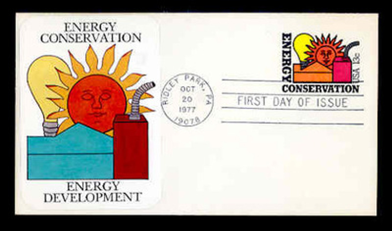 U.S. Scott #U584 13c Energy Conservation Envelope First Day Cover.  Sarzin Quadrocolorplus cachet.