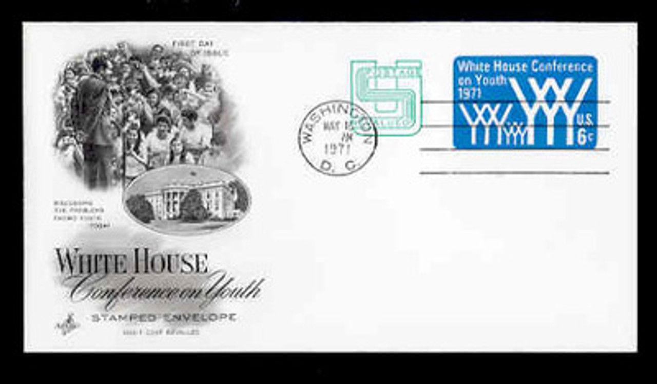 U.S. Scott #U562 6c (U555) + 2c Youth Conference Envelope First Day Cover. Scarce Wmk. 47.  Artcraft cachet.