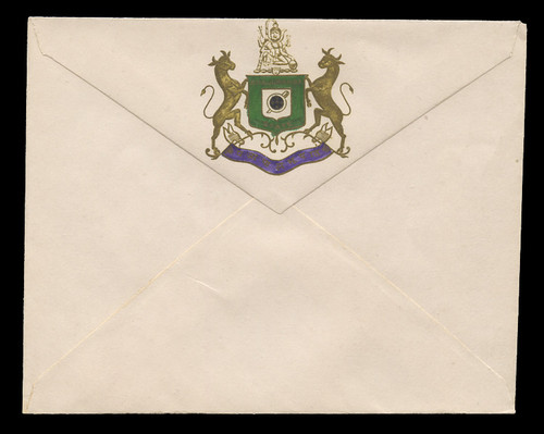 INDIA, Stationery, The Princely State of Khajurahra State - Gold/Multicol On White