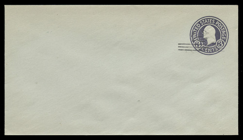 USA Scott # U 451b/10, UPSS 2803/19, 1920-1 2c (Type 2 Sch) on 3c (U439b) Washington, dark violet on blue, Die 5 - Mint (See Warranty)