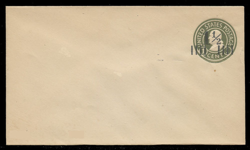 USA Scott # U 495b/08, UPSS 3128/25, 1925 1 1/2c (Type 8 Sch) on 1c (U420b) Franklin, green on white, Die 3 - Mint (See Warranty)