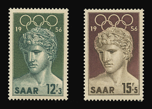 SAAR Scott # B 109-10, 1956 Melbourne Olympics (Set of 2)
