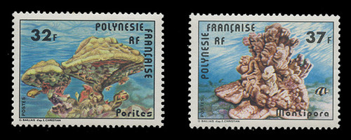 FRENCH POLYNESIA Scott # 311-12, 1979 Coral Reefs (Set of 2)