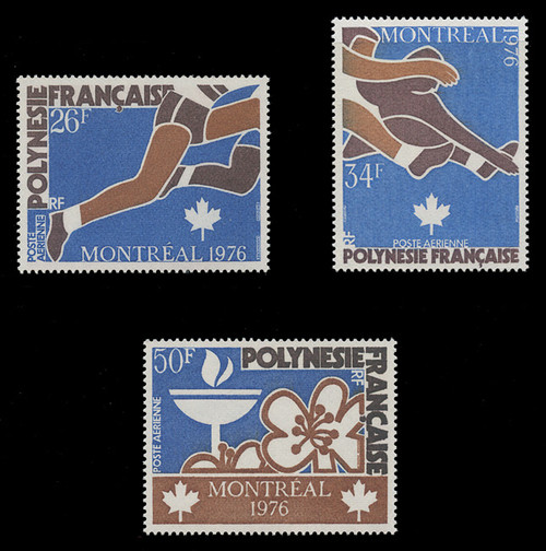 FRENCH POLYNESIA Scott # C 134-6 1976 Olympic Games, Montreal (Set of 3)