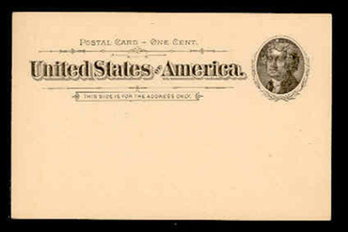U.S. Scott # UX  12, 1894 1c Thomas Jefferson, black on buff - Mint Postal Card