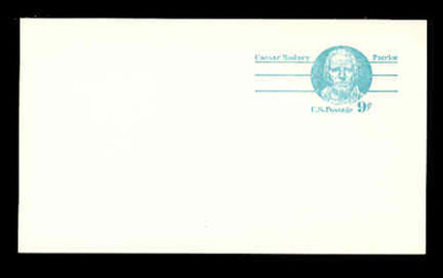 U.S. Scott # UX  70, 1976 9c Caesar Rodney - Patriot Series - Mint Postal Card, SMOOTH, DULL PAPER (See Warranty)