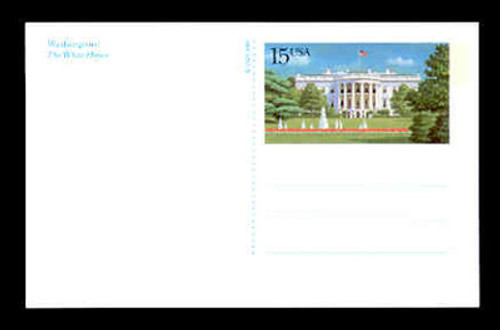 U.S. Scott # UX 143, 1989 15c The White House - Mint Picture Postal Card