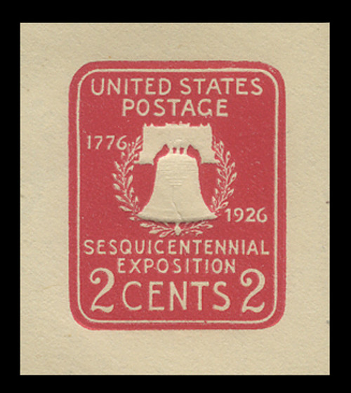 USA Scott # U 522a, 1926 2c Sesquicentennial Expposition Die 2 - Mint Cut Square