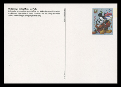 U.S. Scott # UX 436-9, 2005 23c Art of Disney, Celebration - Mint Picture Postal Card Set of 4