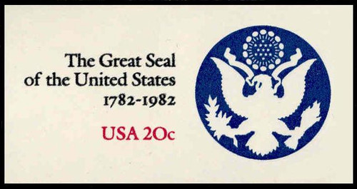 USA Scott # U 602 1982 20c The Great Seal of the United States - Mint Cut Square