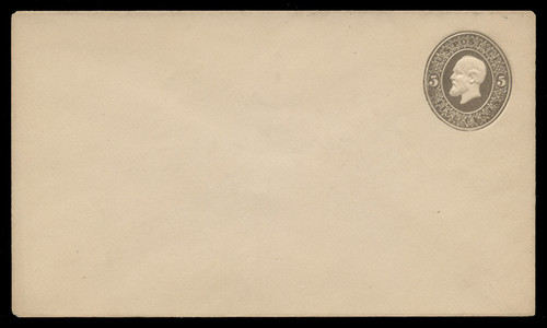 USA Scott # U 222/08, UPSS #490/06 1882-86 5c Garfield, brown on white - Mint (See "Other Details")