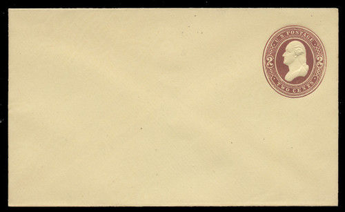 USA Scott # U 278/07, UPSS #803/07 1884-86 2c Washington (One Line), Die 1 brown on amber - Mint (See "Other Details")