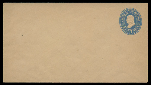 USA Scott # U 300/10, UPSS #899a/07 1887-94 1c Franklin, blue on manila - Mint (See "Other Details")